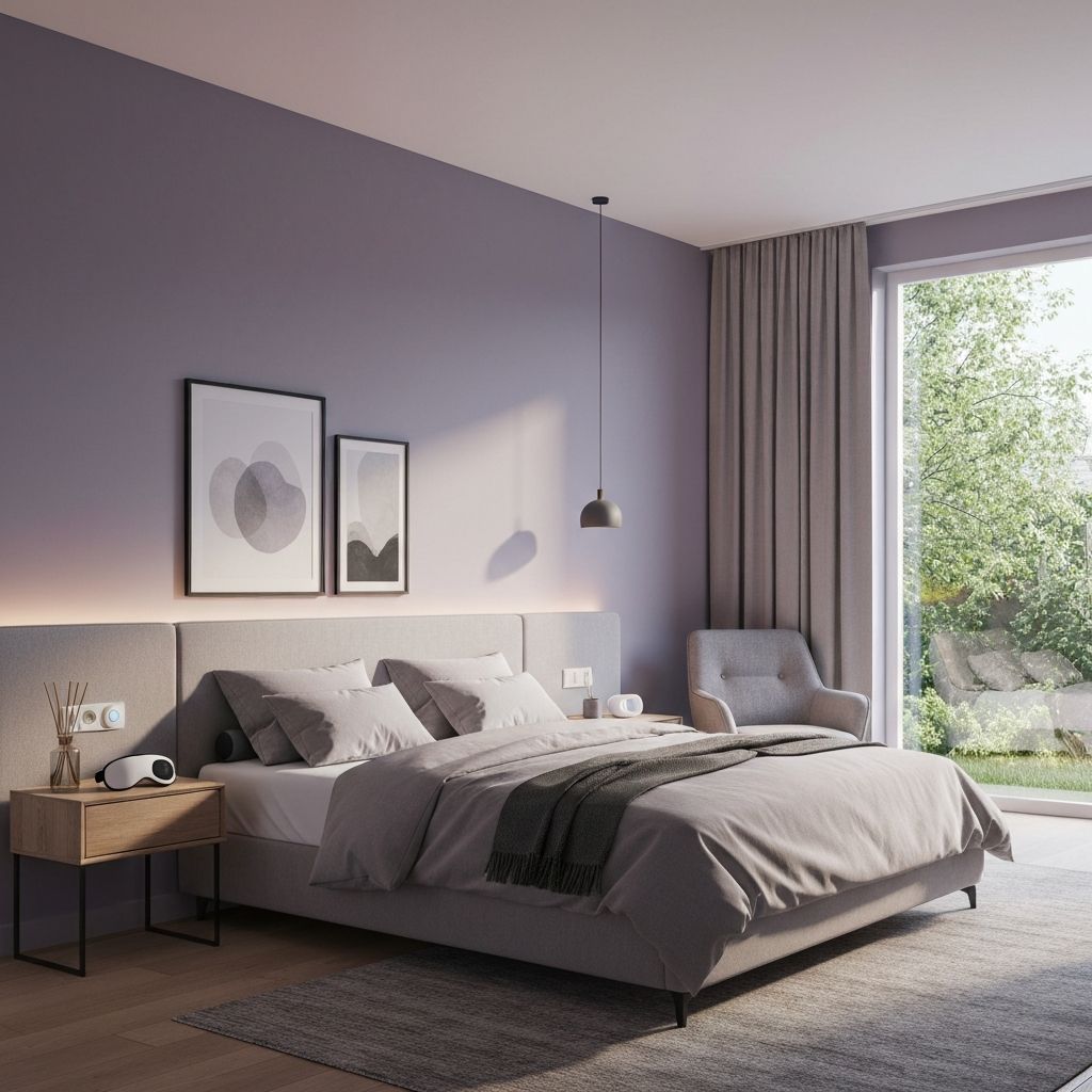 Modern bedroom with sleep technology